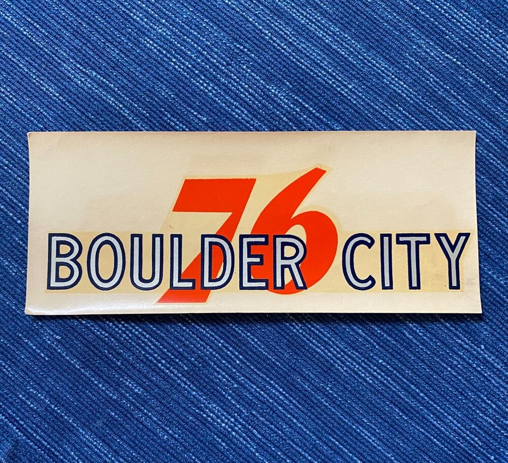 VTG Union 76 Oil Boulder City Nevada Transfer Decal Gas Station Travel Souvenir